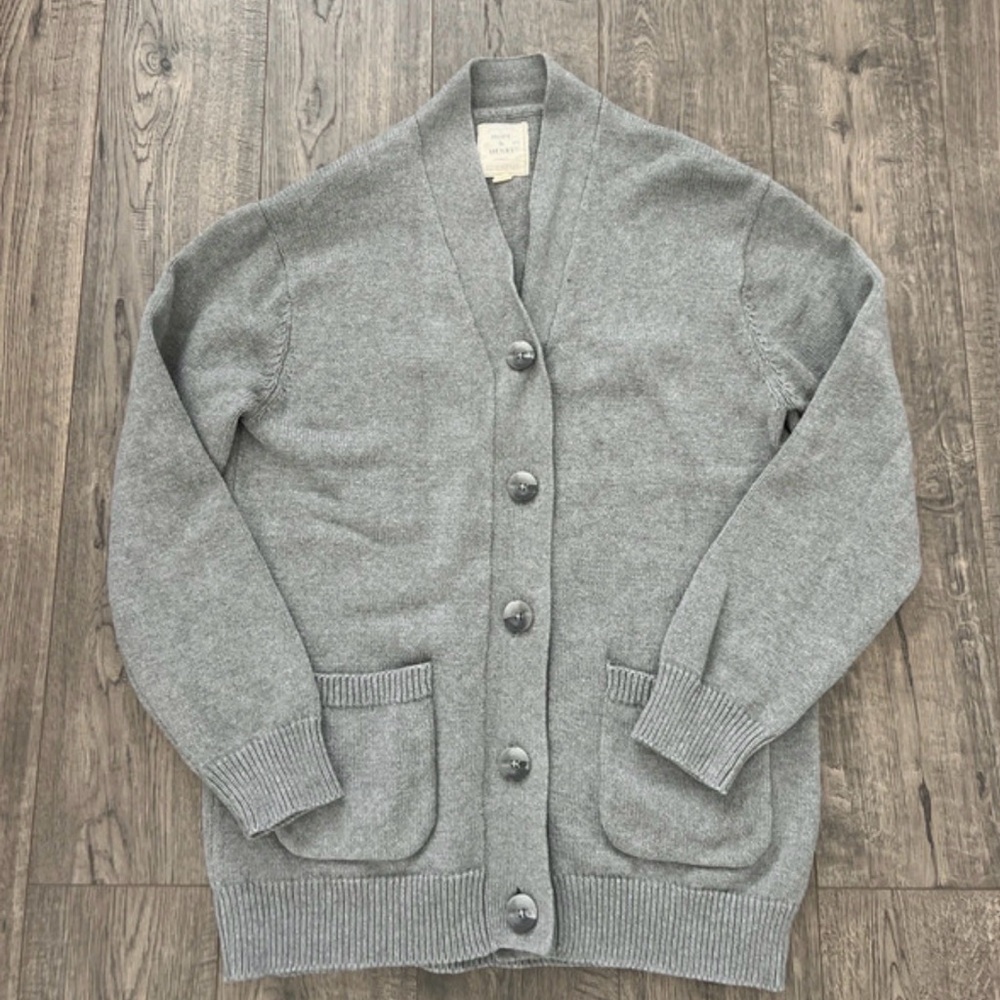 Organic Cotton Gray color Women's Cardigan Sweater